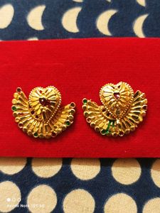 Handicraft Golden Silver Earring Set Of 2