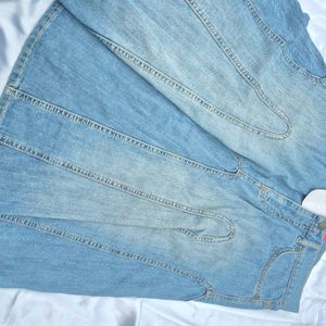Y2K Denim Pleated Skirt