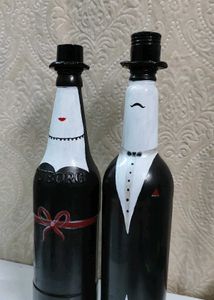 Both Charming Bottle Art - The Wedding Couple