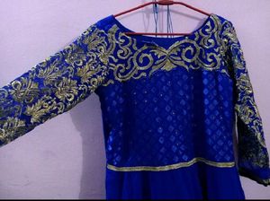 Navy Blue Full Flared Anarkali