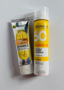 Garnier Facewash And Sunscreen
