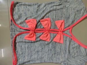 Bow Design Back Crop Top