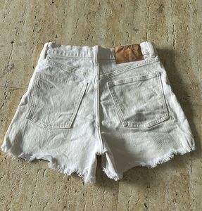 Denim White Shorts