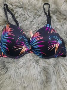 PINK Palm Print Push-Up Bra
