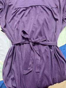 Vintage Maxi Dress With A Mixed Shade Of Purple