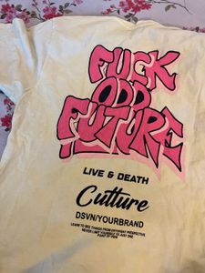 Bershka Yellow New Over Sized Tshirt