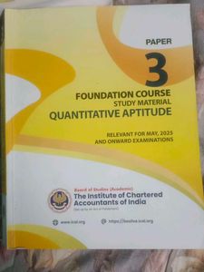 CA Foundation Quantitative Aptitude Paper 3