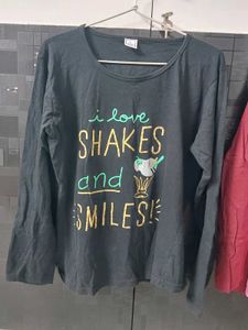 Stylish round neck Printed Ladies Tshirt