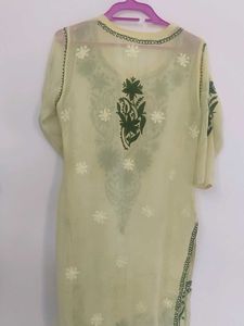 FULL SET CHIKAN KARI KURTA N LEGGING
