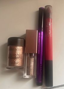 swissbeauty eyeshadow,eyeliner& maybelline lipstic