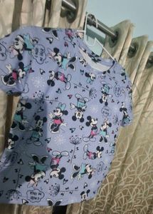 Mickey Mouse Graphic Oversized Crop Top