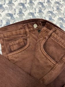 Brown Wide Leg Jeans