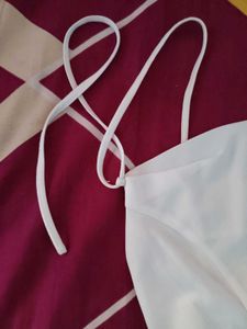 White Ruffle Mini Dress