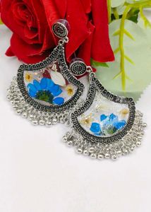 Resin Floral Pressed Earrings