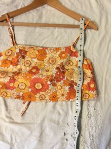 Back Tie Beautiful Floral Top