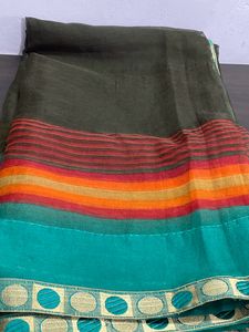Striped Border Saree