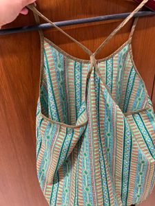 Green spaghetti top with sexy back