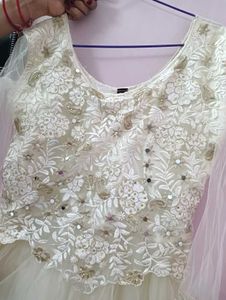 Elegant White Embroidered Dress