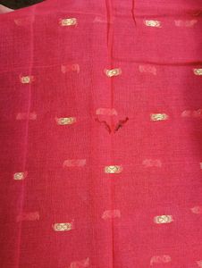 Red bengal taant pure cotton saree for daily Use