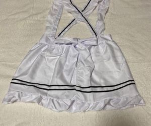 Japanese cosplay White Skirt with Straps