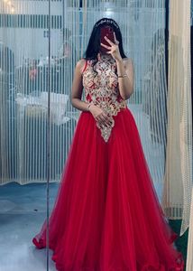 Elegant Red Ethnic Gown