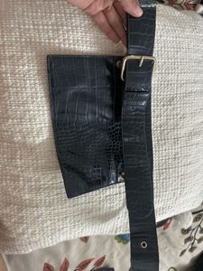 Black Belt With Pouch