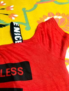 Red &#34;Be Fearless&#34; Graphic Tee