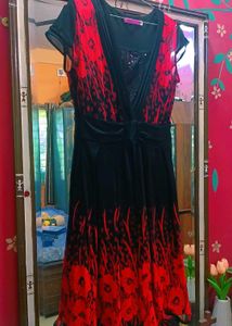 Elegant Black &amp; Red Gown