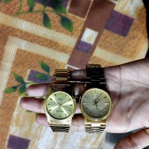 Combo Of 2 Sonata Gold Watch