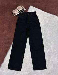 Black Staright Leg Denim Jeans