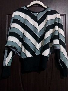 Striped Blouson Top