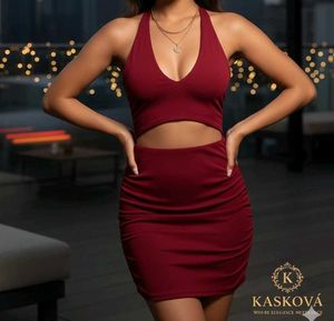 Luxe Wine Red Cut-Out Mini