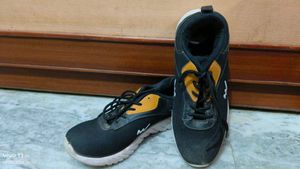 Black n Yellow Campus Shoes