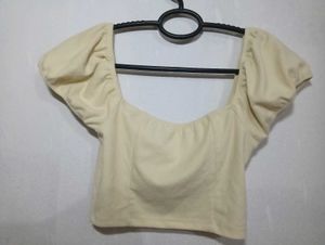 Cute Cream Crop Top