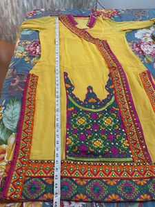 Yellow Embroidered Salwar Kameez