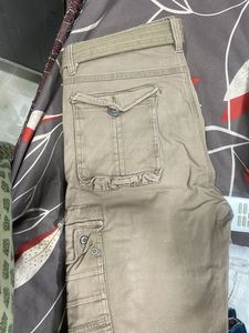 Khaki Cargo Pants with Belt