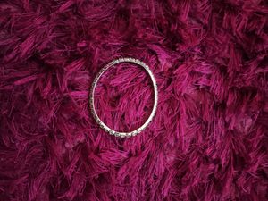 Silver Plated Bracelet with Diamond Studs