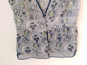 Paisley Print Sleeveless Top