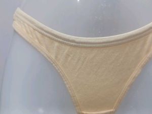 Cream Thong Panty