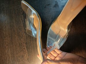 New Silver Transparent Heels