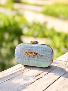 SABYASACHI CROCO LEATHER PREMIUM CLUTCH WD BOX