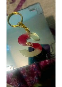 Letter &#34;S&#34; Resin Keychain