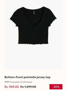 Button Front Jersey Top 🖤✨