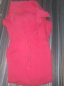 Red Button-Down Top