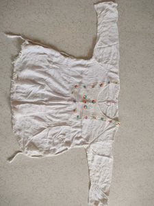 White Embroidered Bohemian Top