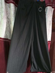 Striped Wide-Leg Trousers