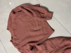 crop Cute Pink Knit Sweater