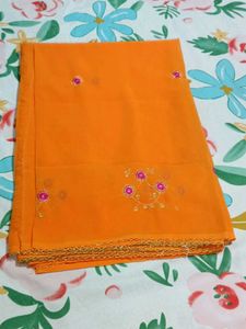 Orange Beautiful Georgette Party Wear Saree