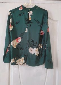 Harpa Green Floral Printed Top