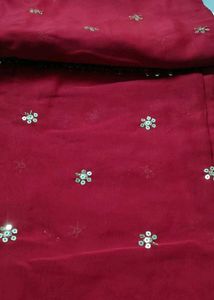 Premium Pure  Chiffon Work Saree